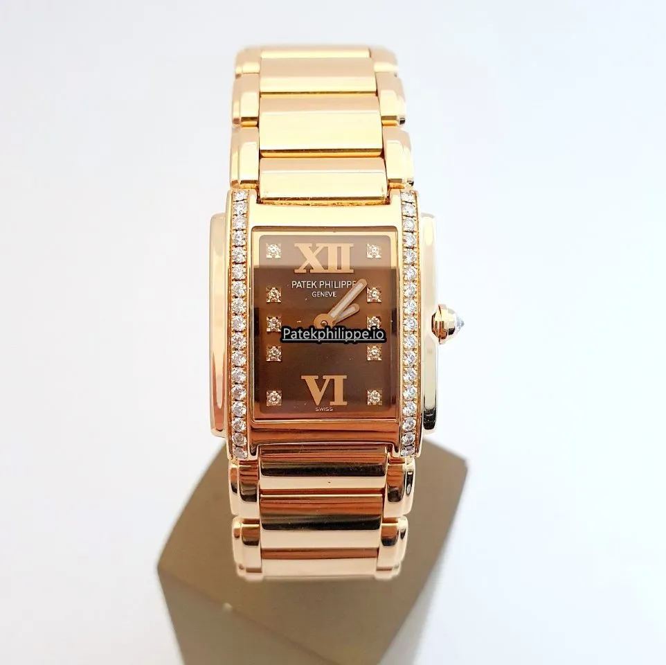 Patek Philippe Twenty-4 4908/11r-010 22x26MM Rose Gold Case Quartz