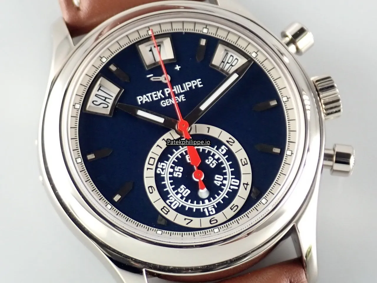 Alternative view of Patek Philippe Annual Calendar 5960/01g-001 40.5MM White Gold Case