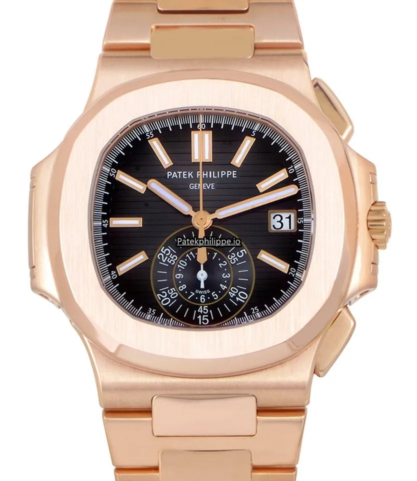 Alternative view of Patek Philippe Nautilus 5980/1r-001 40,5MM Rose Gold Case Automatic