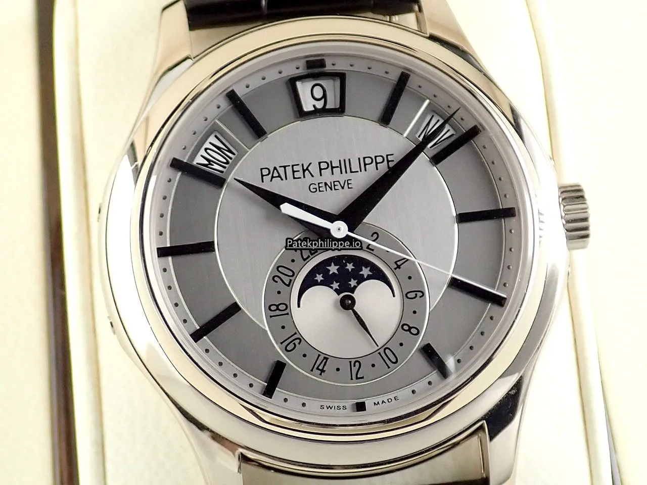 Alternative view of Patek Philippe Annual Calendar 5205g-001 40MM White Gold Case Automatic