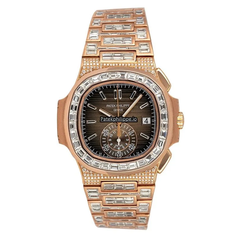 Alternative view of Patek Philippe Nautilus 5980r 40.5MM Rose Gold Case Automatic