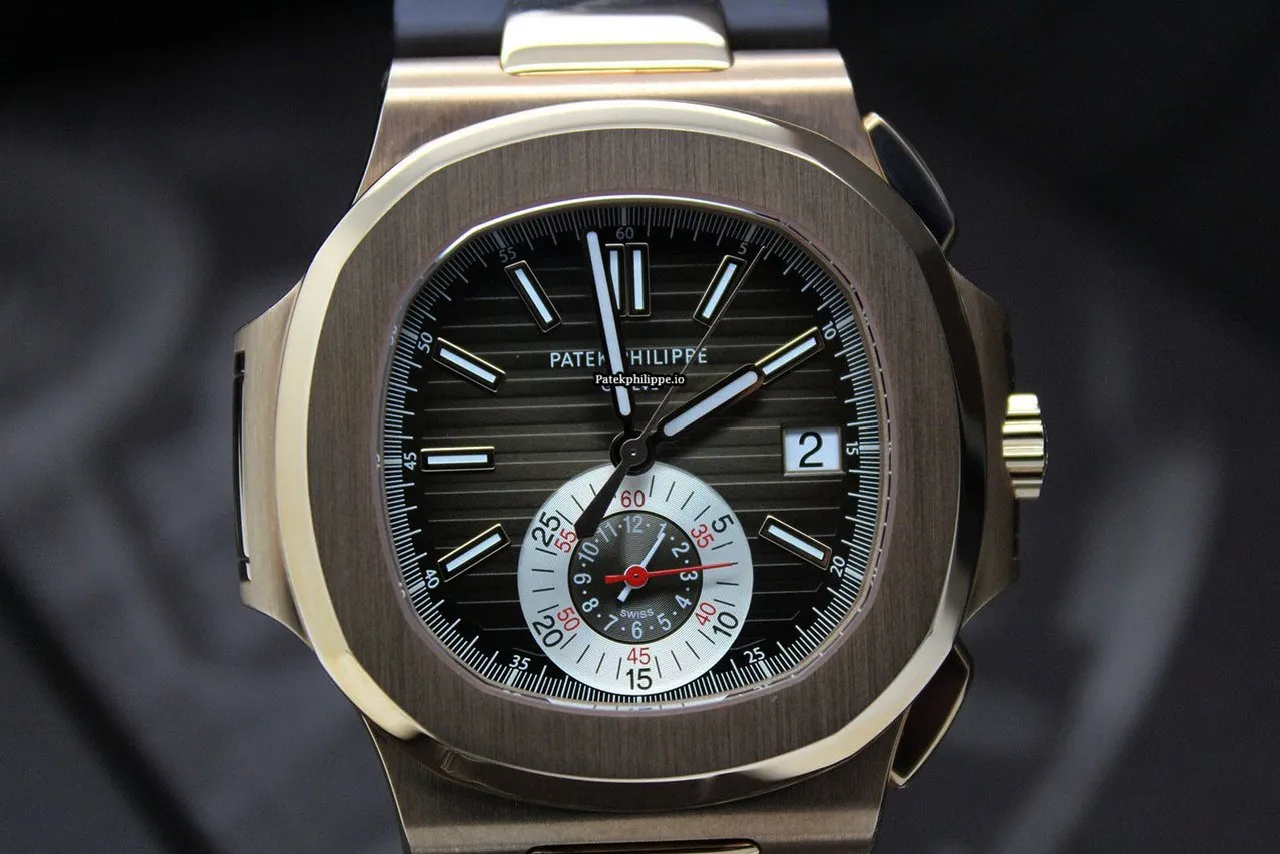 Patek Philippe Nautilus 5980r-001 40.5MM Rose Gold Case Automatic