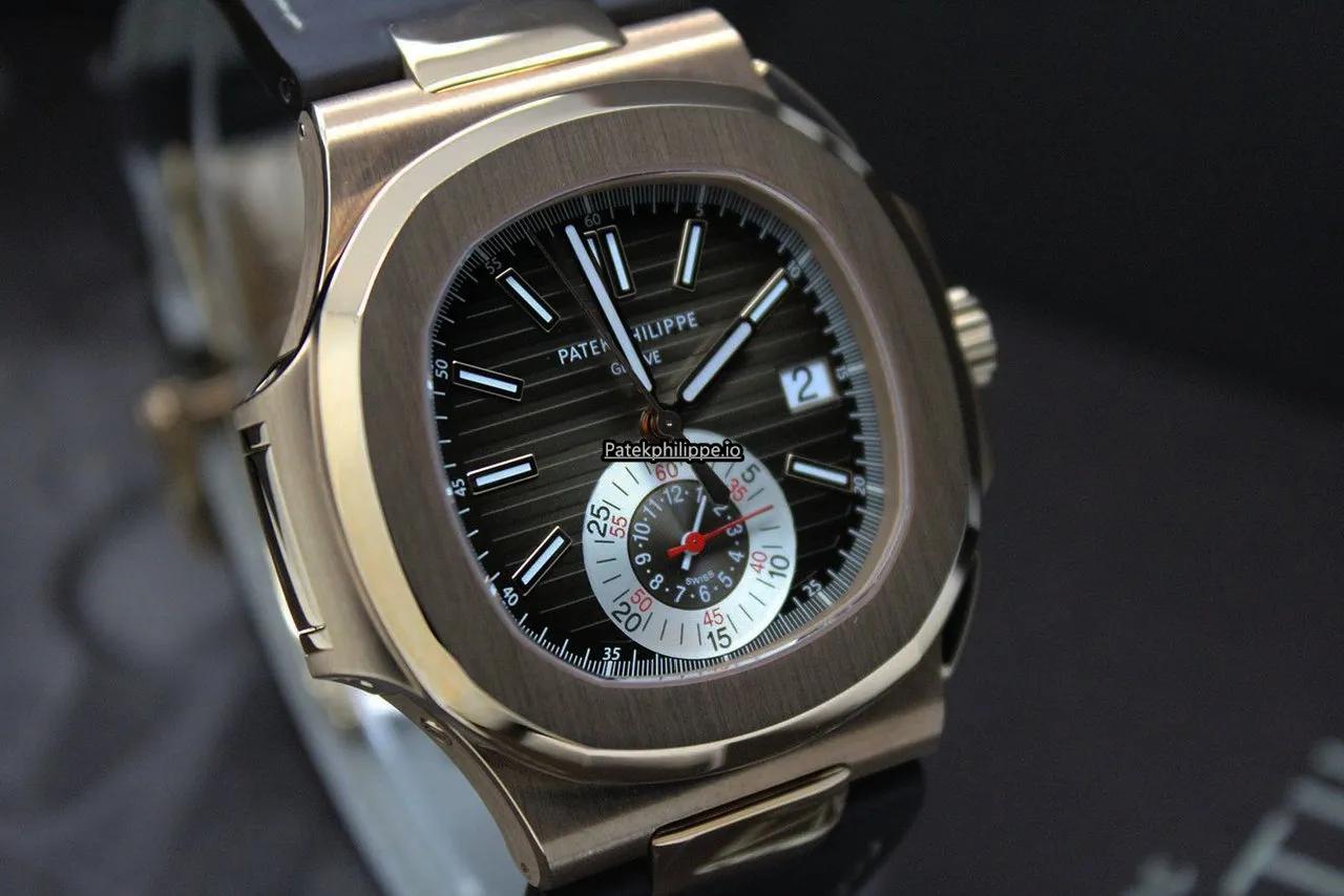 Alternative view of Patek Philippe Nautilus 5980r-001 40.5MM Rose Gold Case Automatic