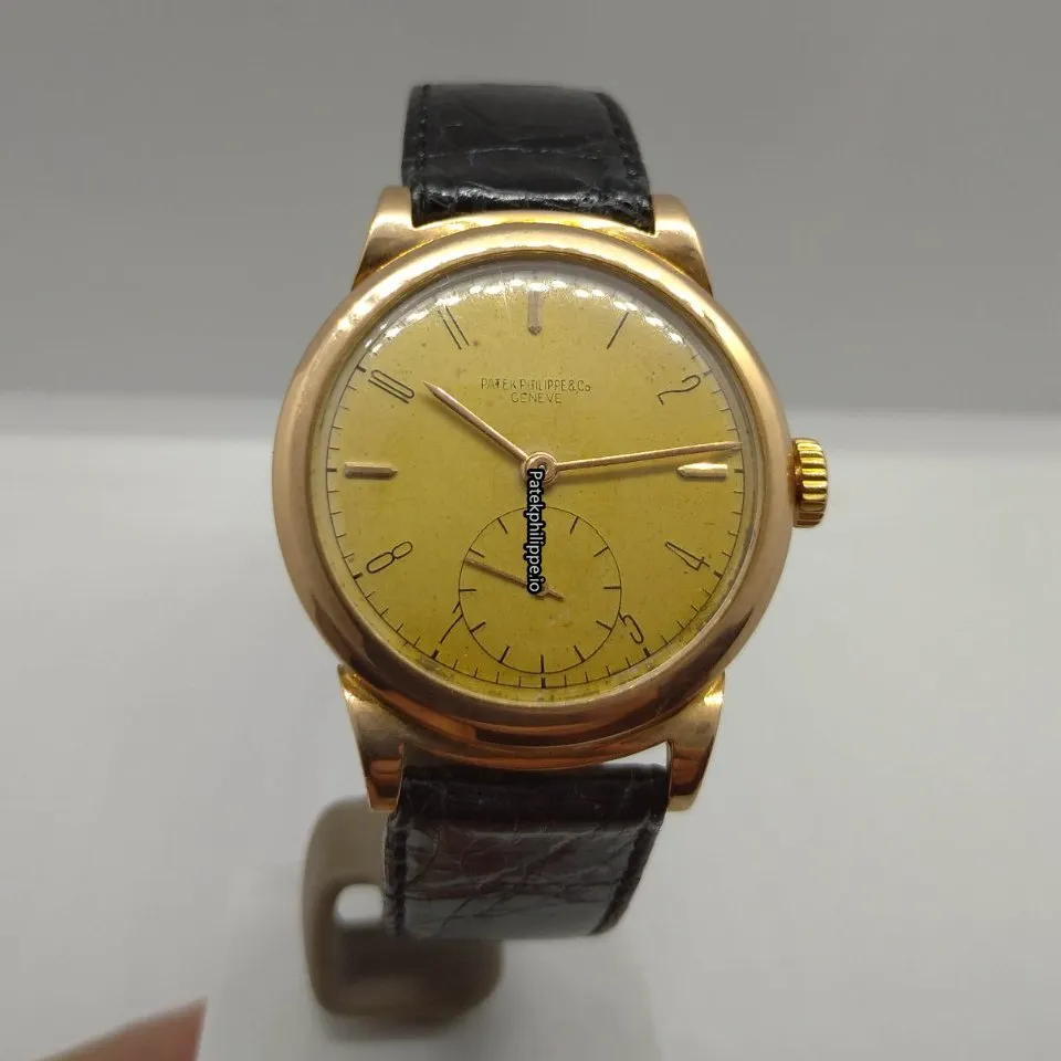 Alternative view of Patek Philippe Calatrava 1491 34MM Rose Gold Case Manual Winding