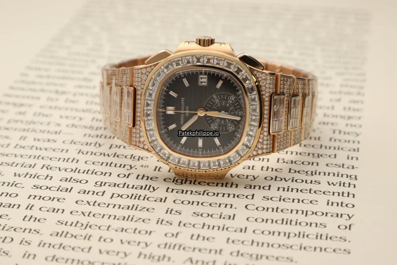 Alternative view of Patek Philippe Nautilus 5980/1400r-011 40MM Rose Gold Case Automatic