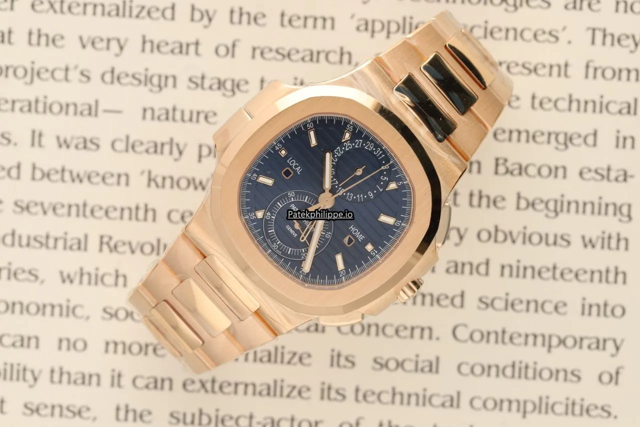 Patek Philippe Nautilus 5990/1r-001 40.5MM Rose Gold Case Automatic