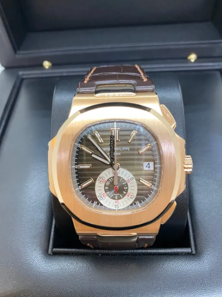 Patek Philippe Nautilus 5980r-001 40.5MM Rose Gold Case Automatic
