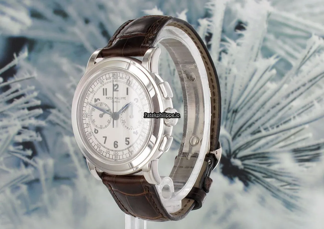 Alternative view of Patek Philippe Chronograph 5070g - 001 42MM White Gold Case Manual Winding