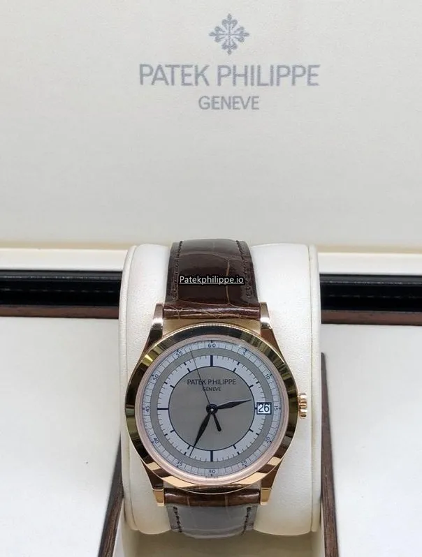 Alternative view of Patek Philippe Calatrava 5296r-001 38MM Rose Gold Case Automatic