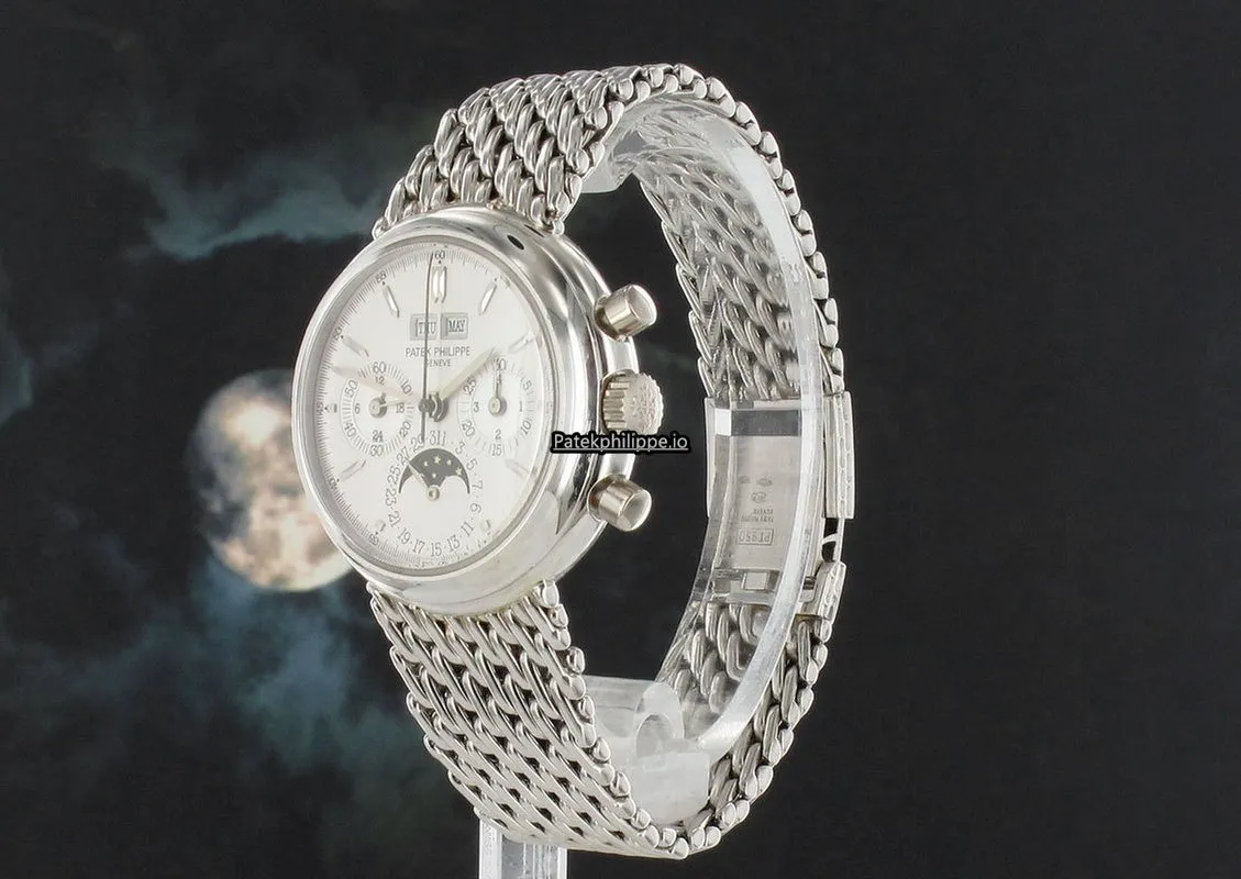 Alternative view of Patek Philippe Perpetual Calendar 3970/2 P-05 36MM Platinum Case Manual Winding