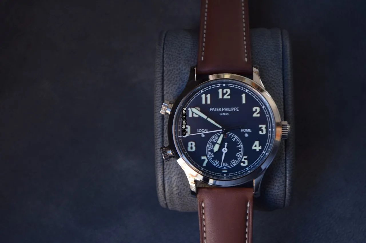 Alternative view of Patek Philippe Travel Time 5524g-001 42MM White Gold Case Automatic