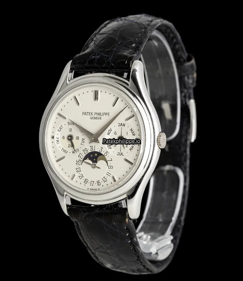Alternative view of Patek Philippe Perpetual Calendar 3940p 36MM Platinum Case Automatic