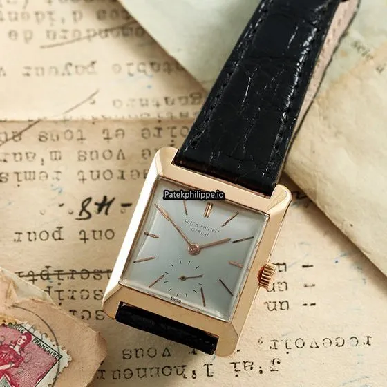 Patek Philippe 28x35MM Yellow Gold Case Manual Winding
