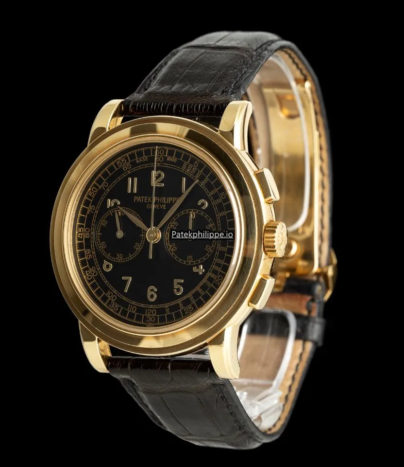 Alternative view of Patek Philippe Chronograph 5070j 41MM Yellow Gold Case Manual Winding