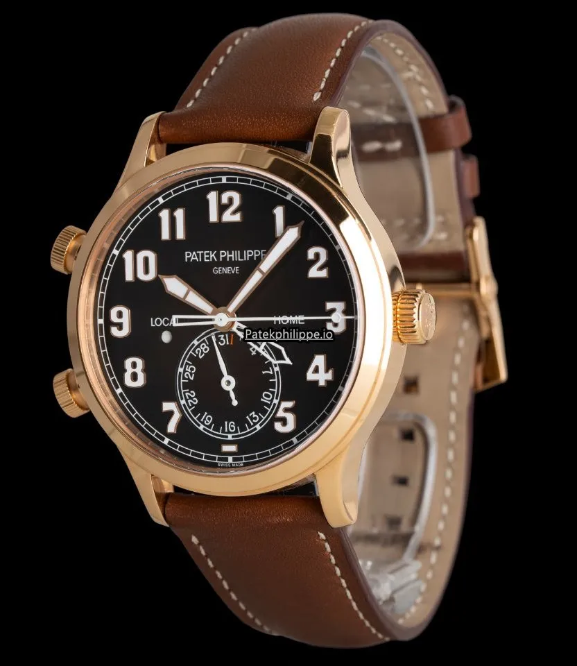 Alternative view of Patek Philippe Travel Time 5524r 42MM Rose Gold Case Automatic