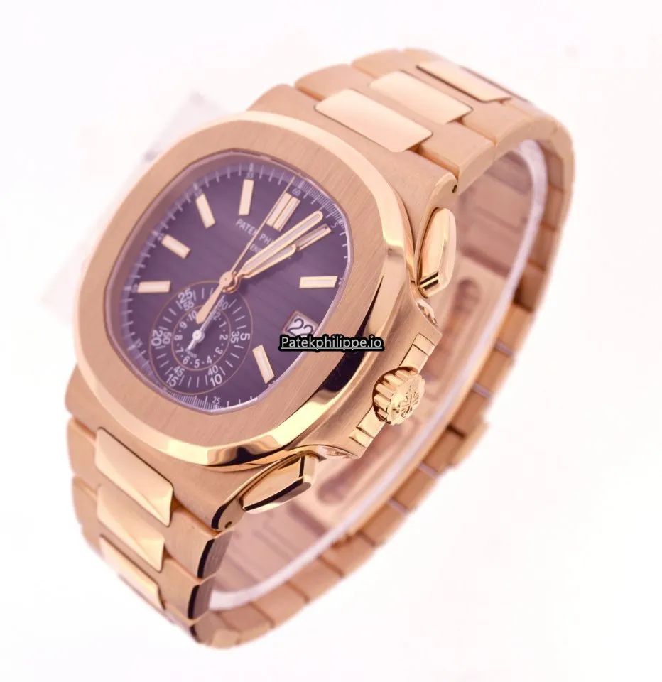 Alternative view of Patek Philippe Nautilus 5980/1r-001 40MM Rose Gold Case