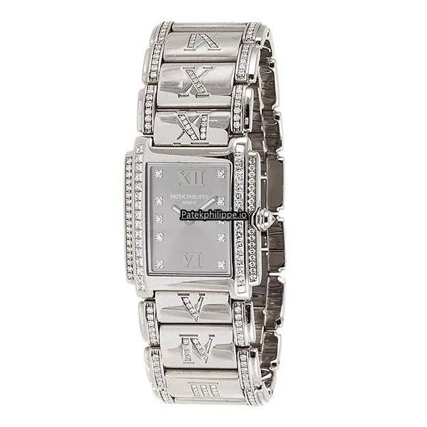 Patek Philippe Twenty-4 4910/41g 30x25.1MM White Gold Case Quartz