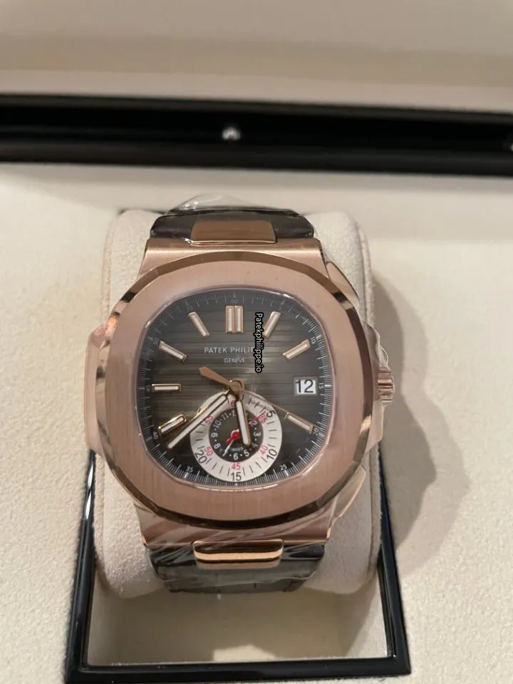 Alternative view of Patek Philippe Nautilus 5980r-001 40.5MM Rose Gold Case Automatic