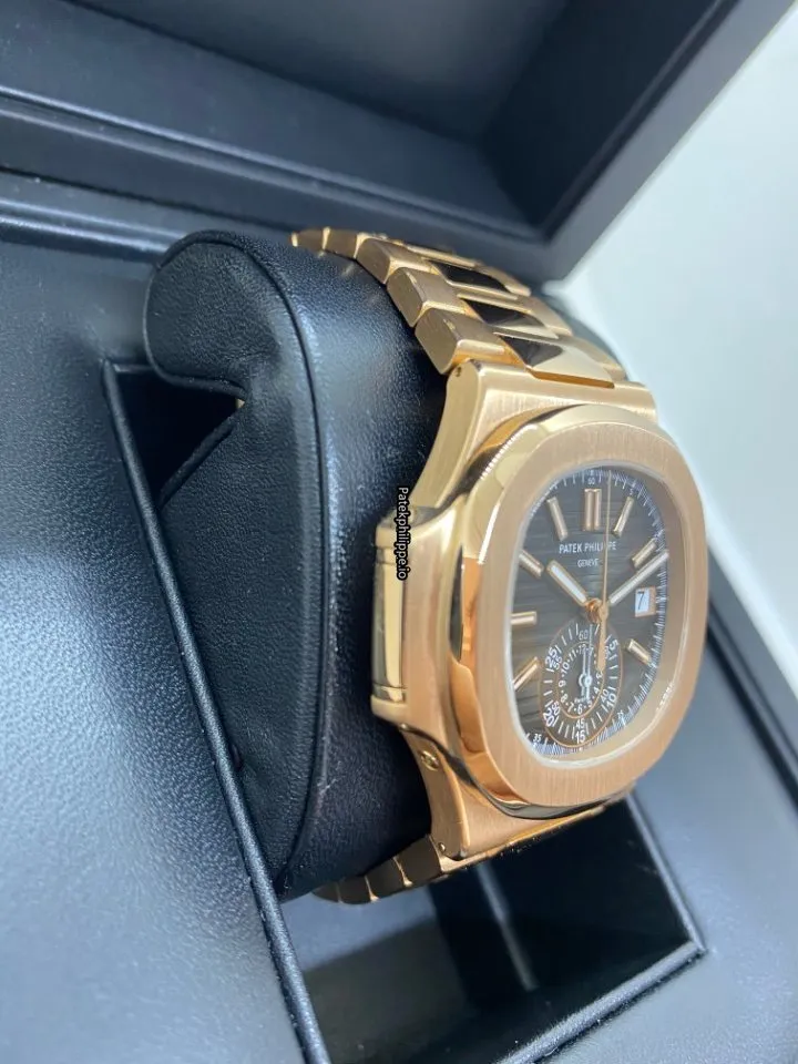 Alternative view of Patek Philippe Nautilus 5980/1r-001 40.5MM Rose Gold Case Automatic