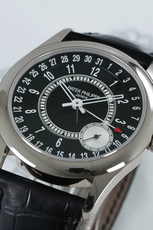 Alternative view of Patek Philippe Calatrava 6006g-001 39MM White Gold Case Automatic