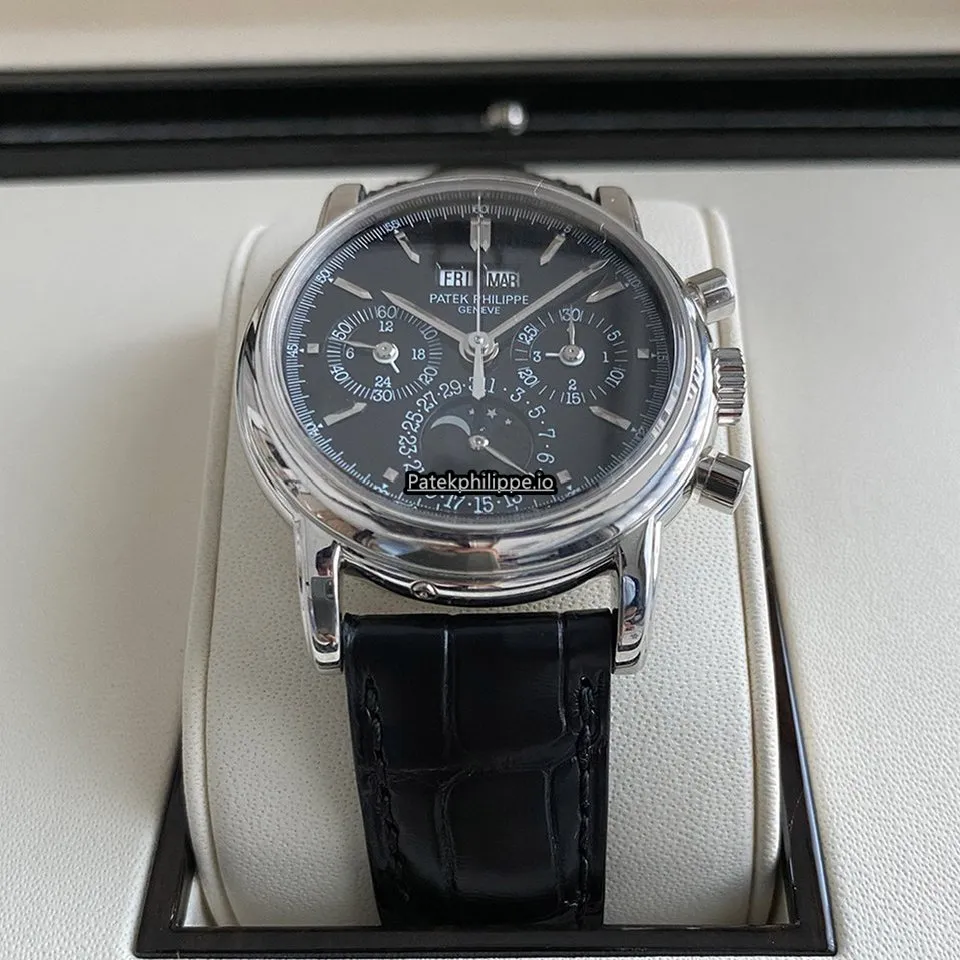 Alternative view of Patek Philippe Perpetual Calendar 3970ep-020 36MM Platinum Case Manual Winding