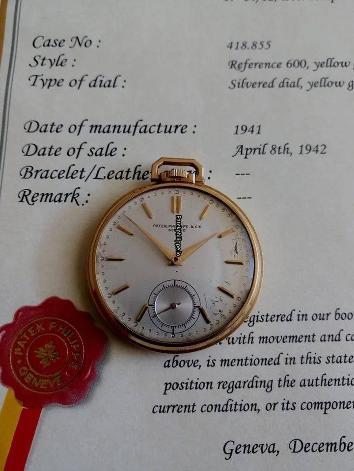 Alternative view of Patek Philippe 44MM Yellow Gold Case Manual Winding