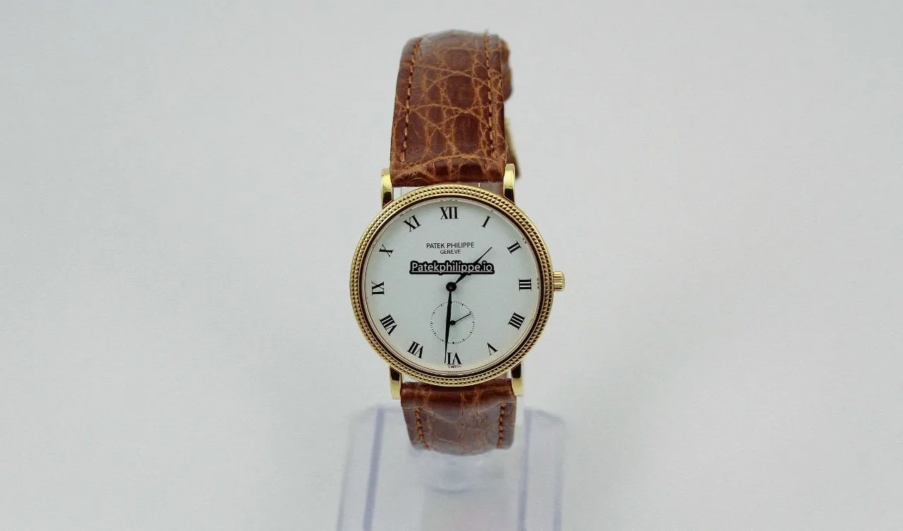 Patek Philippe Calatrava 3919j 33MM Yellow Gold Case Manual Winding