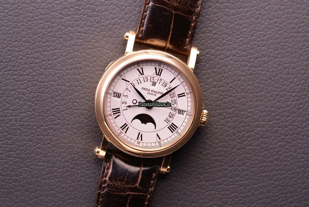 Alternative view of Patek Philippe Perpetual Calendar 5059r Red Gold Case Automatic