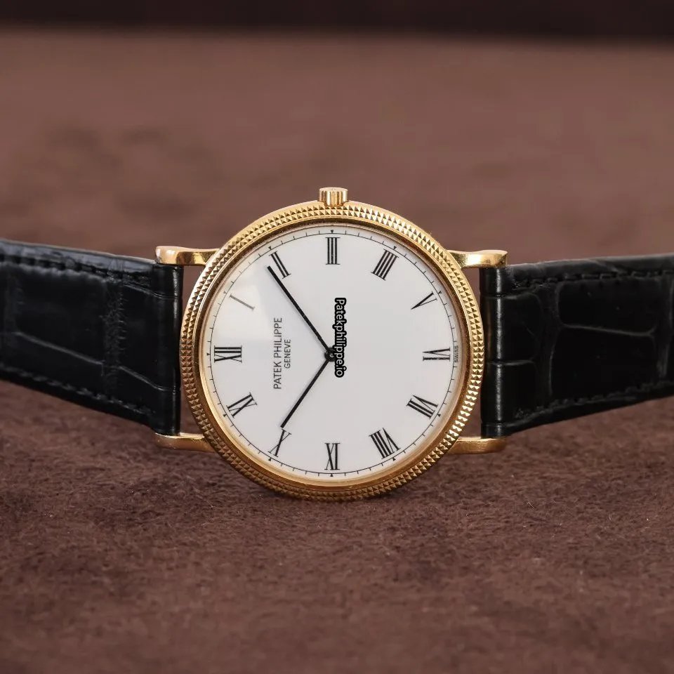 Patek Philippe Calatrava 3919j 33MM Yellow Gold Case Manual Winding