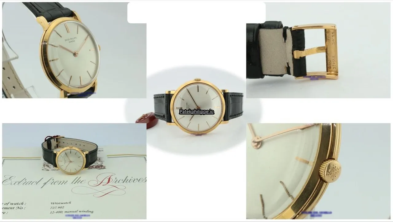 Patek Philippe Calatrava 3434 Rose Gold Case Manual Winding