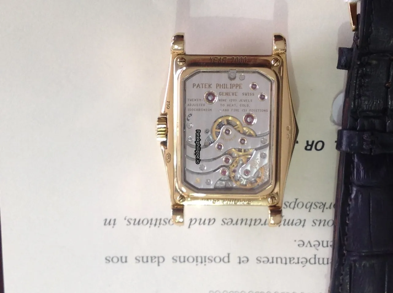 Alternative view of Patek Philippe Gondolo 5100j 34x36MM Yellow Gold Case Manual Winding