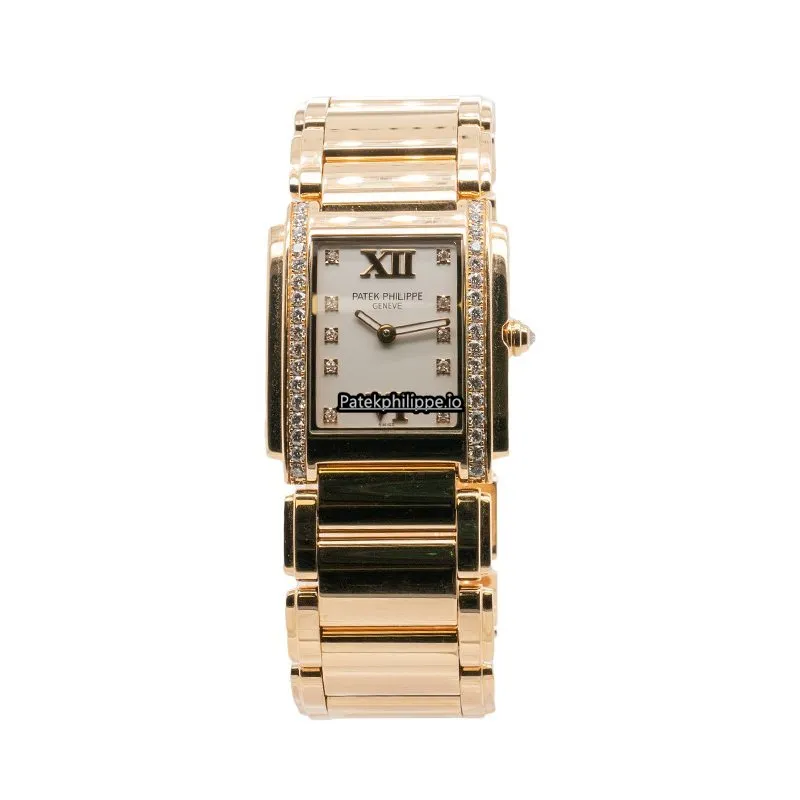 Patek Philippe Twenty-4 4910/11r-011 25x30MM Rose Gold Case Quartz