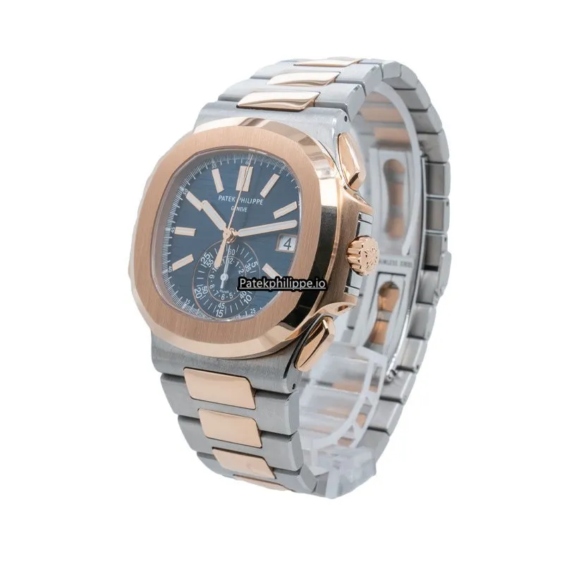 Alternative view of Patek Philippe Nautilus 5980/1ar-001 40.5x38.5MM Gold/steel Case Automatic