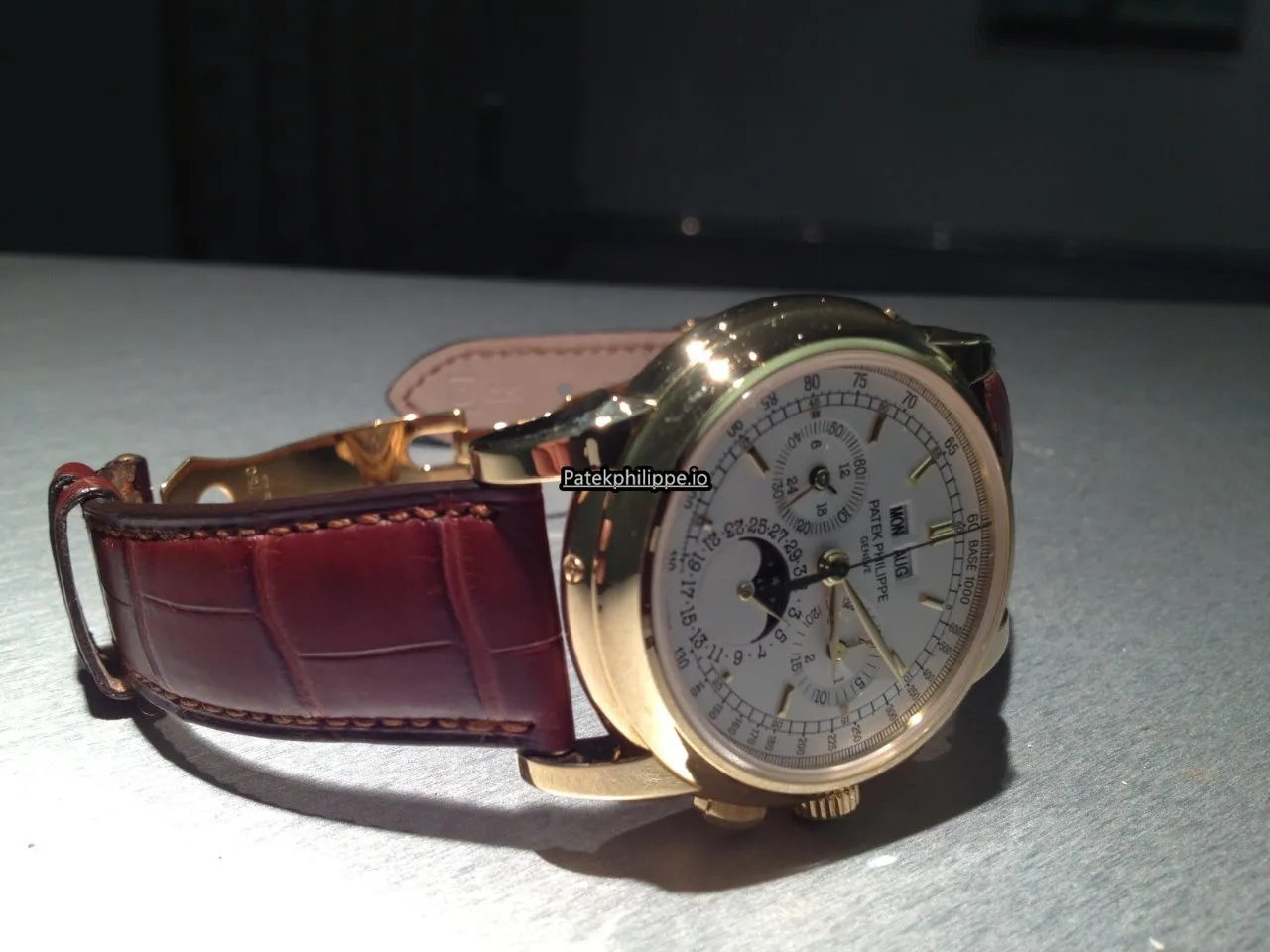 Alternative view of Patek Philippe Perpetual Calendar 5970j-001 40x41MM Yellow Gold Case Manual Winding