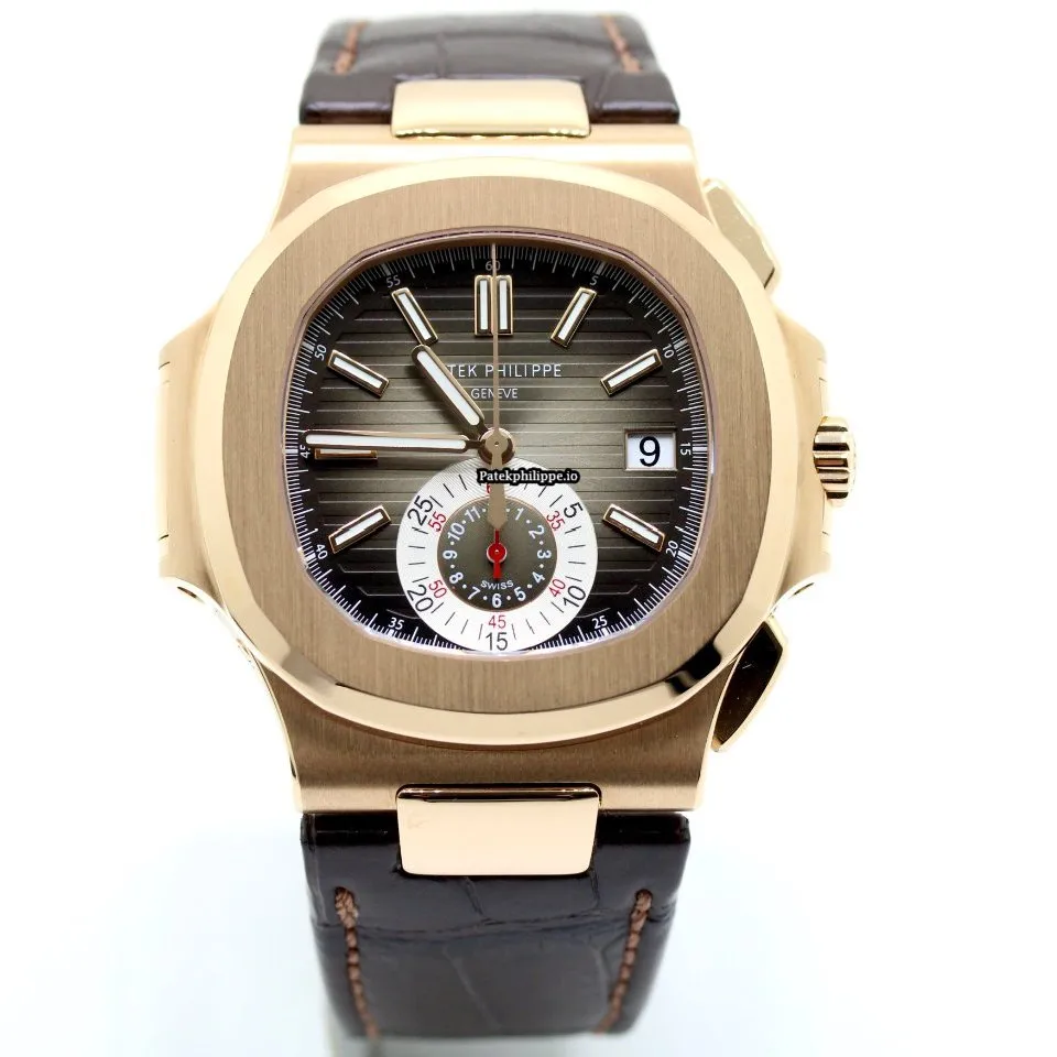 Patek Philippe Nautilus 5980r-001 40.5MM Rose Gold Case Automatic