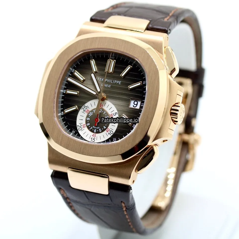 Alternative view of Patek Philippe Nautilus 5980r-001 40.5MM Rose Gold Case Automatic