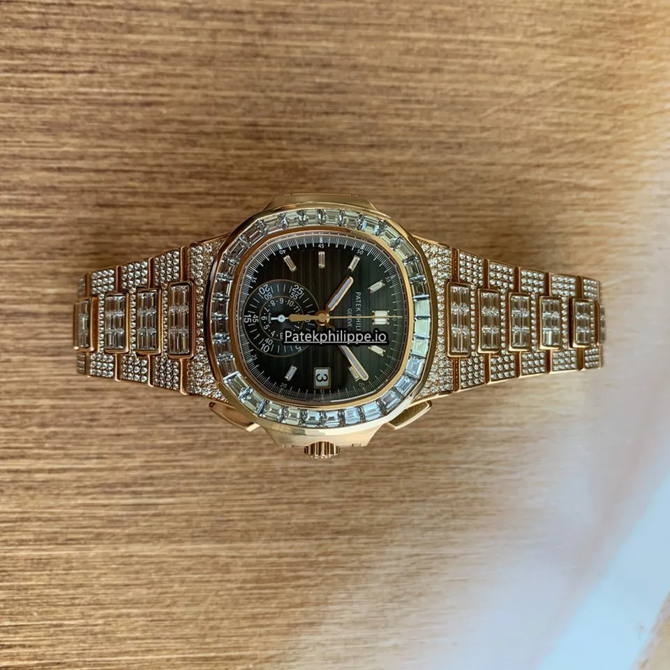Alternative view of Patek Philippe Nautilus 5980/1400r-011 40MM Rose Gold Case Automatic