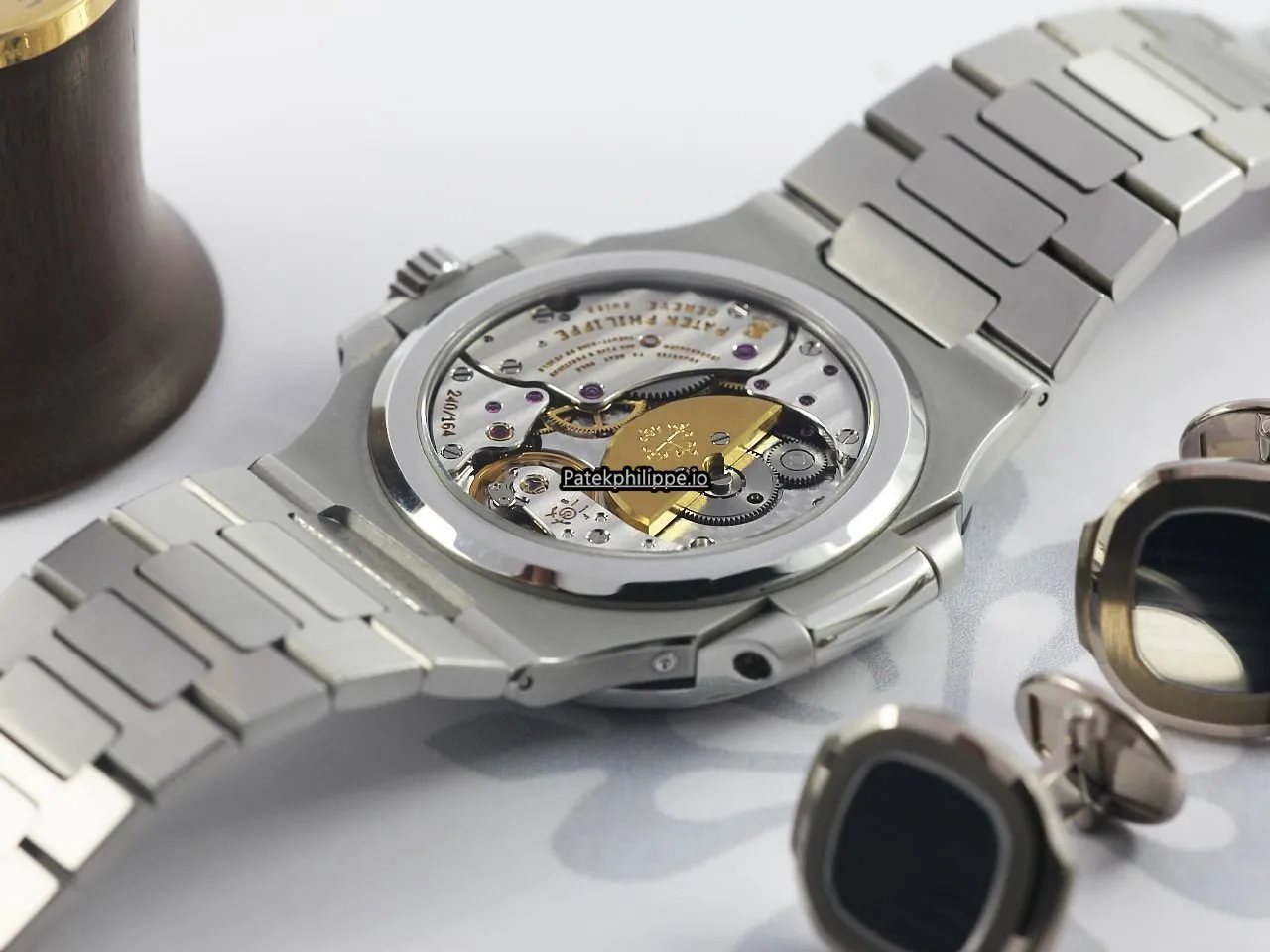 Alternative view of Patek Philippe Nautilus 5712/1a-001 40x38MM Steel Case Automatic