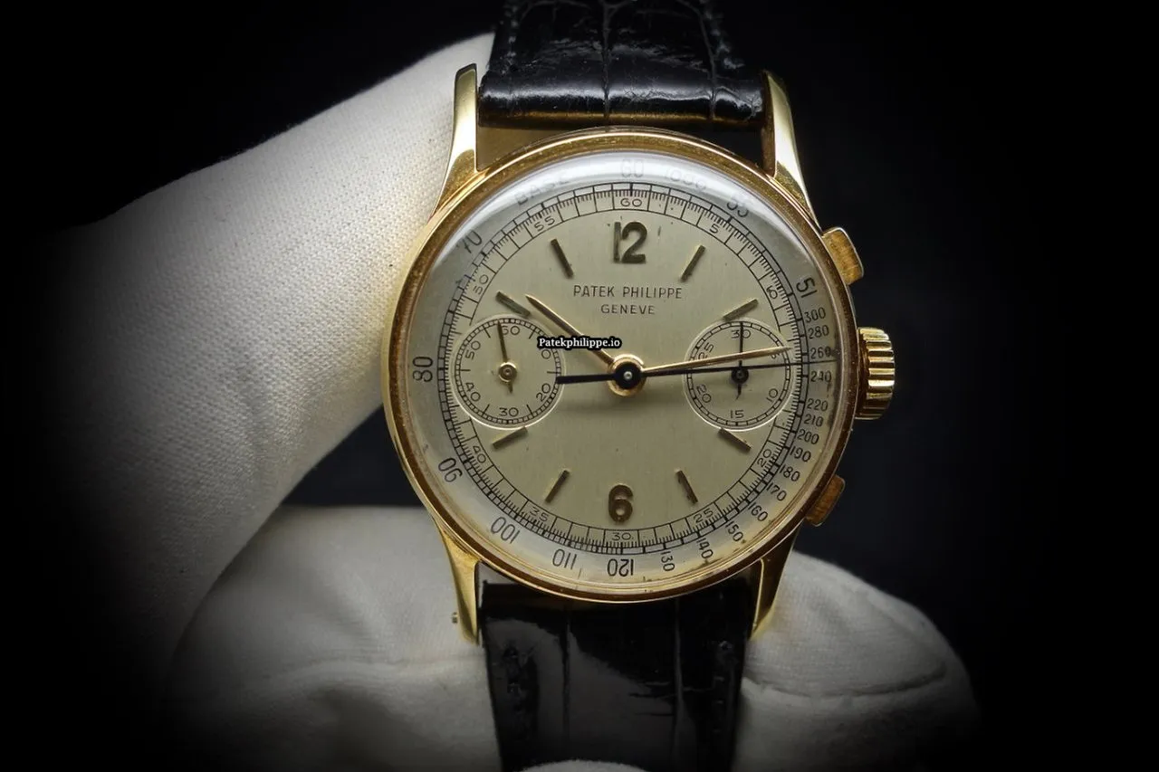 Alternative view of Patek Philippe Chronograph 130 33MM Yellow Gold Case Manual Winding