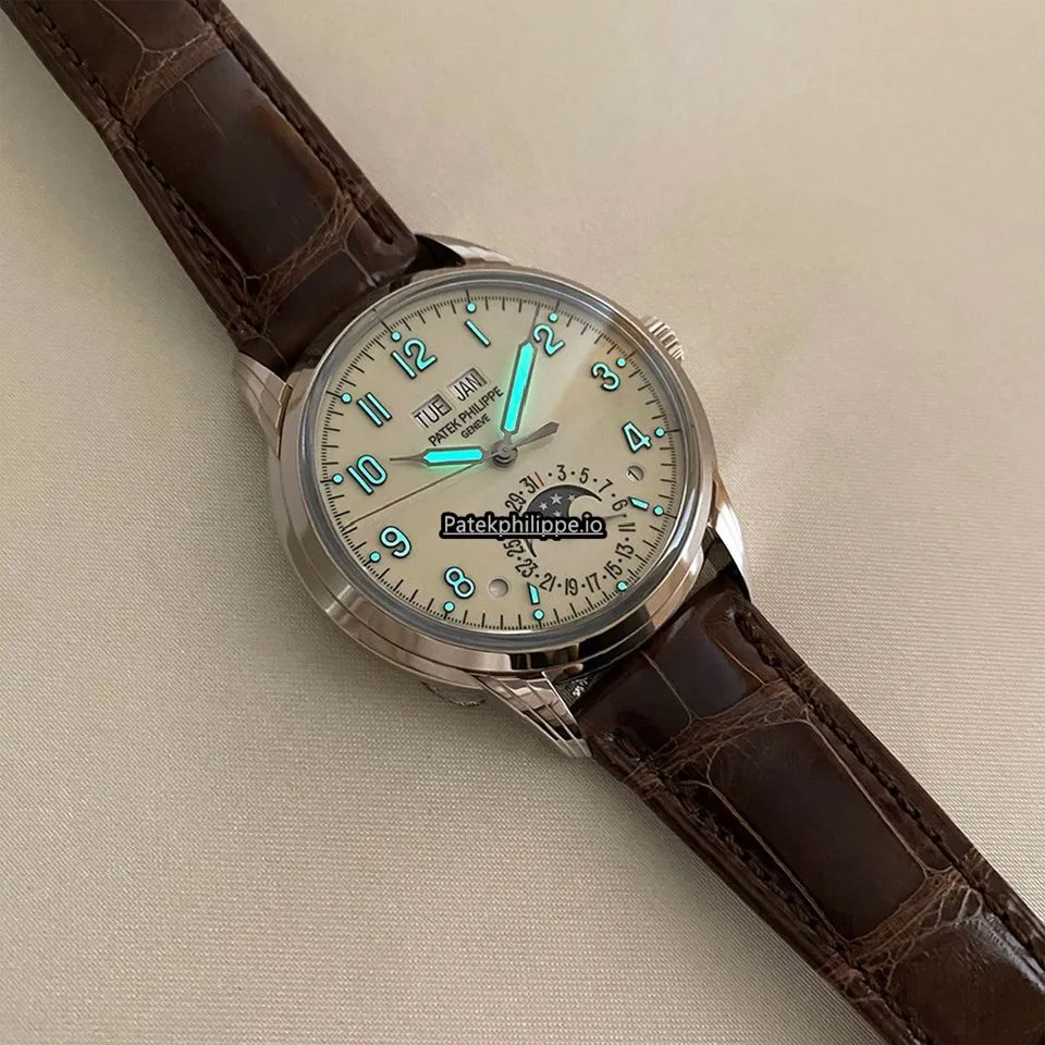 Alternative view of Patek Philippe Perpetual Calendar 5320g-001 40MM White Gold Case Automatic
