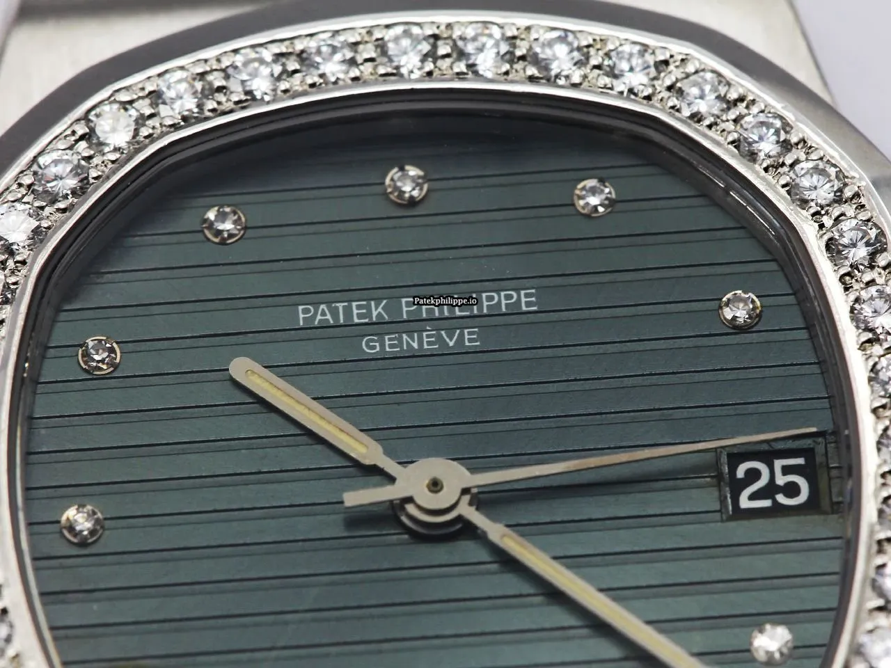 Alternative view of Patek Philippe Nautilus 3800/3p 37MM Platinum Case Automatic