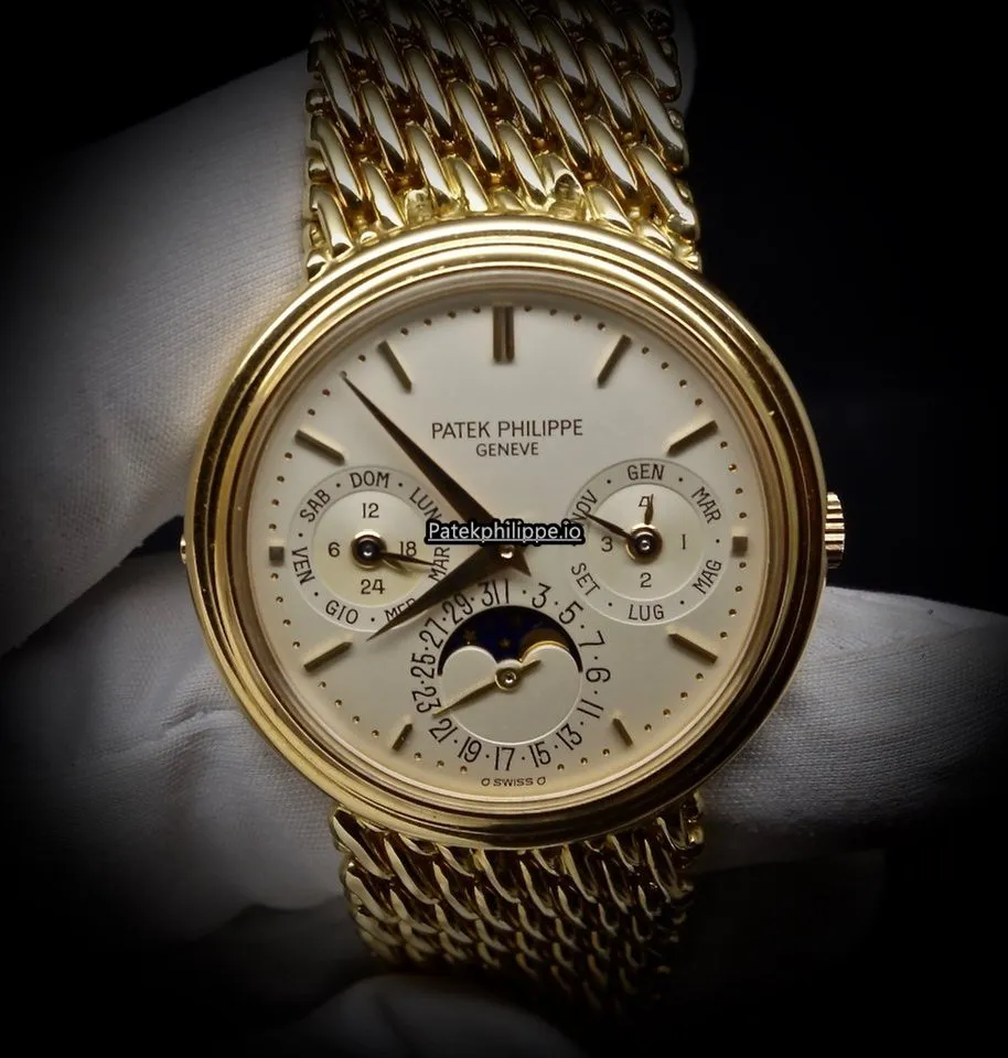 Alternative view of Patek Philippe Perpetual Calendar Jan-45 36MM Yellow Gold Case Automatic