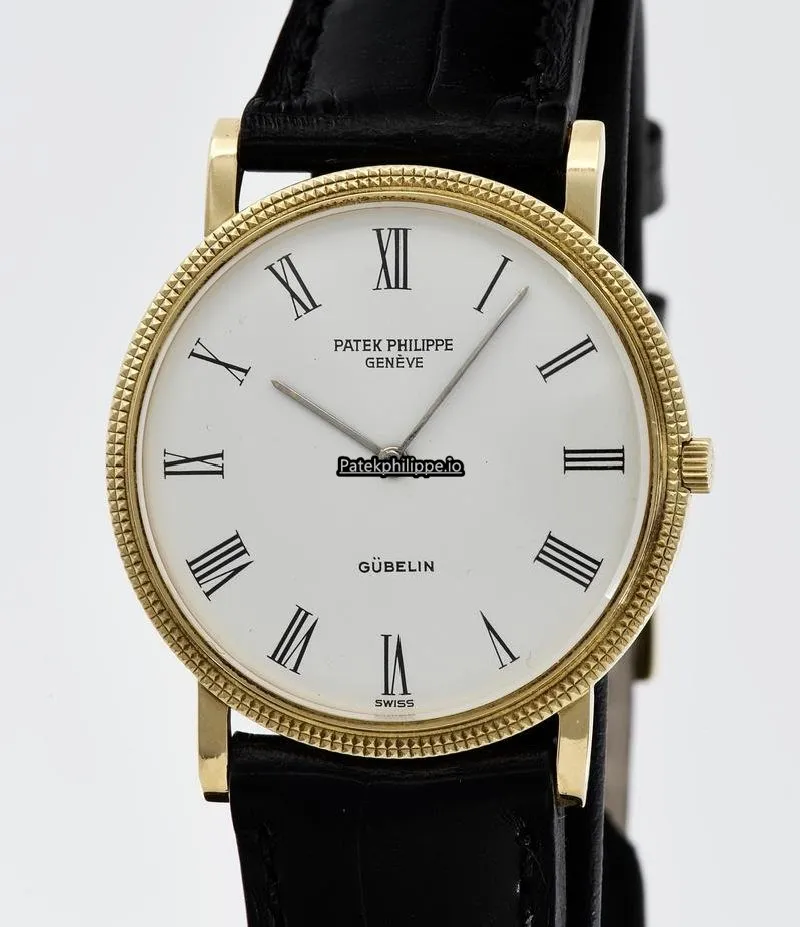 Patek Philippe Calatrava 3520j 34MM Yellow Gold Case Manual Winding