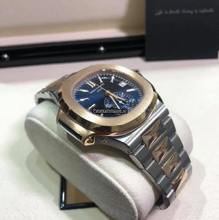 Alternative view of Patek Philippe Nautilus 5980/1ar-001 40.5x38.5MM Gold/steel Case Automatic