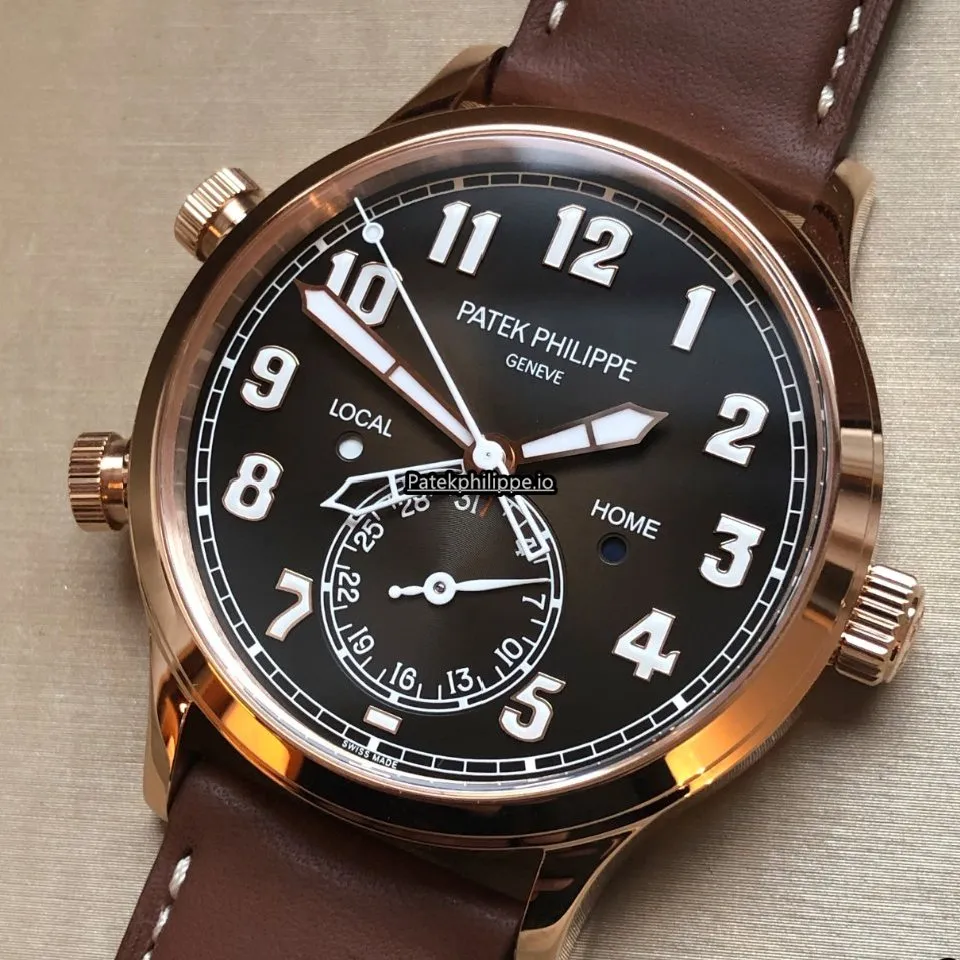 Alternative view of Patek Philippe Travel Time 5524r-001 42MM Rose Gold Case Automatic