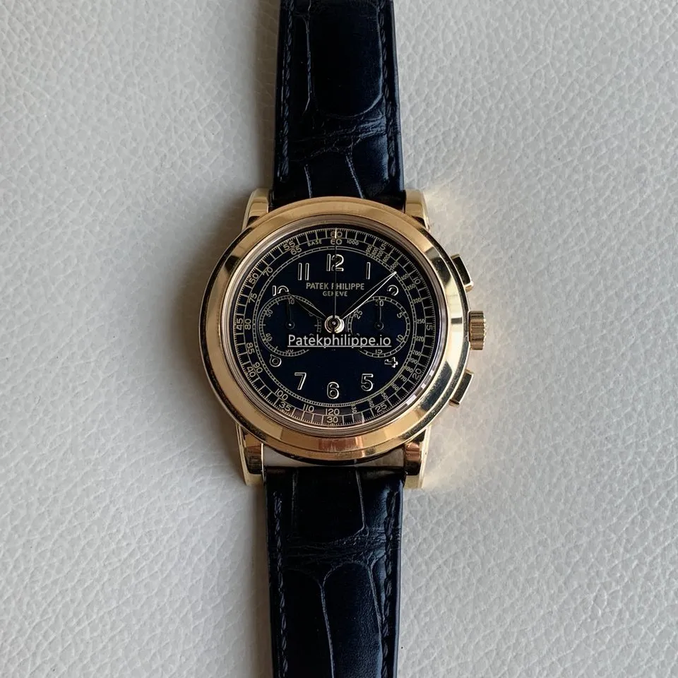 Alternative view of Patek Philippe Chronograph 5070j-001 42MM Yellow Gold Case Manual Winding