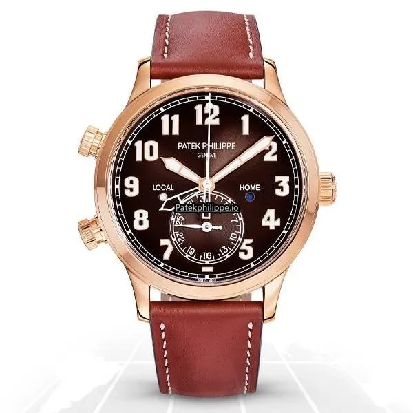 Patek Philippe Travel Time 5524r-001 42MM Rose Gold Case Automatic
