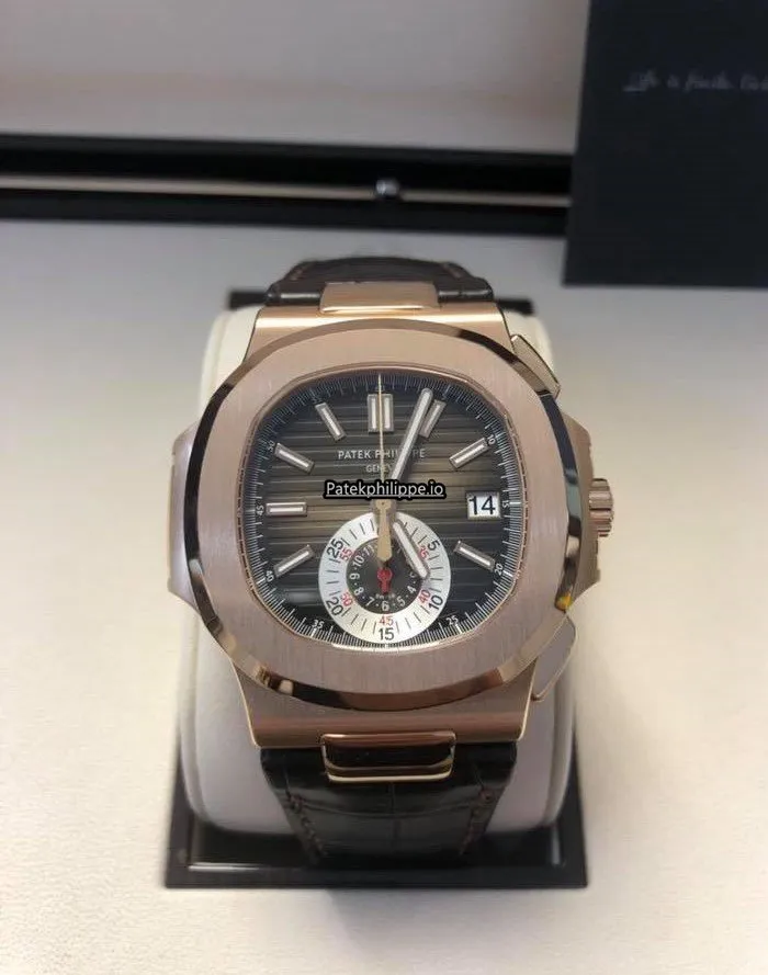 Patek Philippe Nautilus 5980r-001 40.5MM Rose Gold Case Automatic
