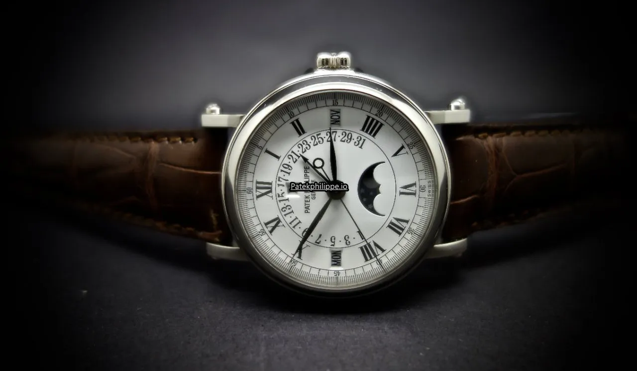 Alternative view of Patek Philippe Perpetual Calendar 5059g 36MM White Gold Case Automatic
