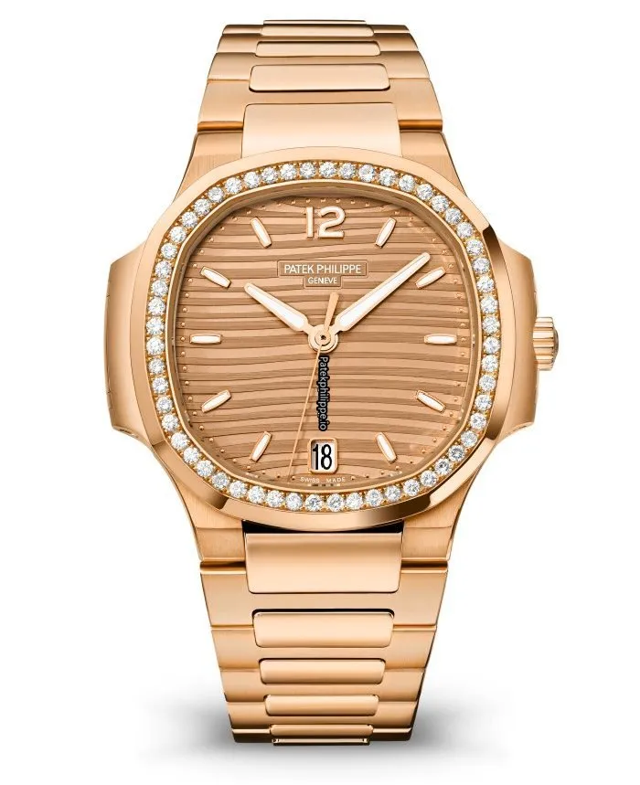 Patek Philippe Nautilus 7118/1200r-010 35.2MM Rose Gold Case Automatic